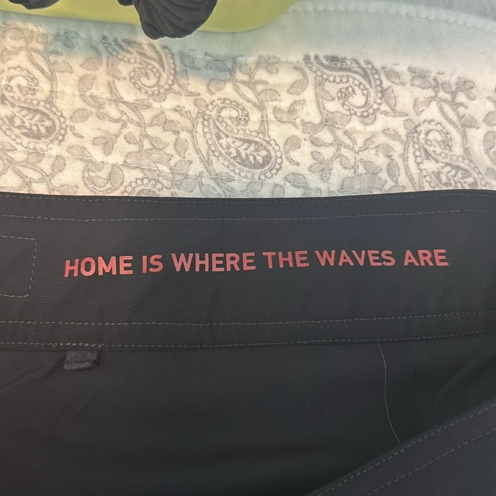 Rhone XXX Men's Black Velcro Drawstring Shorts Size 35 RN 141364